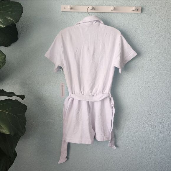 STATESIDE French Terry Loop slub short cover up beach Romper - Picture 4 of 12